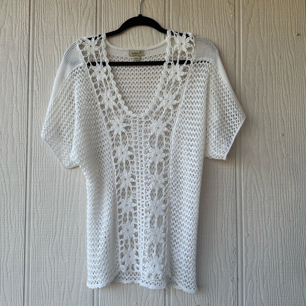 One World Floral Crochet Top